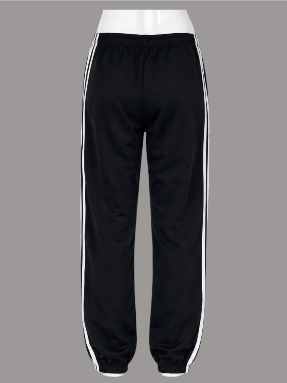 Adidas Black Three Stripe Track Pants - Picture 2 of 3